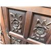 Image 7 : Carved Wooden Sideboard Cabinet w/ 3 Doors, 3 Drawers & Folding Leaf Top 62" x 20" x 33"H