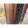 Image 12 : Wooden 2-Door Cabinet w/ Metal Filigree Design 43" x 15" x 53"H