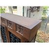 Image 17 : Wooden 2-Door Cabinet w/ Metal Filigree Design 43" x 15" x 53"H