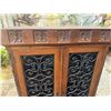 Image 5 : Wooden 2-Door Cabinet w/ Metal Filigree Design 43" x 15" x 53"H