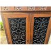 Image 6 : Wooden 2-Door Cabinet w/ Metal Filigree Design 43" x 15" x 53"H
