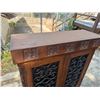 Image 9 : Wooden 2-Door Cabinet w/ Metal Filigree Design 43" x 15" x 53"H