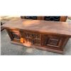 Image 1 : Carved Wooden Sideboard Cabinet w/ 2 Doors & 2 Drawers  47" x 15" x 18"H