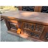 Image 4 : Carved Wooden Sideboard Cabinet w/ 2 Doors & 2 Drawers  47" x 15" x 18"H
