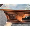 Image 2 : Carved Wooden Sideboard Cabinet w/ Clear Top 79" x 18" x 27"H