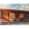 Image 3 : Carved Wooden Sideboard Cabinet w/ Clear Top 79" x 18" x 27"H