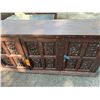 Image 5 : Carved Wooden Sideboard Cabinet w/ 4 Doors & Interior Drawers 79" x 18" x 27"