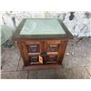 Image 2 : Wooden 2-Door Cabinet w/ Clear Top 24" x 24" x 23"H