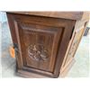 Image 4 : Wooden Hexagon Shaped Cabinet w/ Clear Top 26" Dia, 24"H