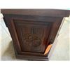 Image 5 : Wooden Hexagon Shaped Cabinet w/ Clear Top 26" Dia, 24"H