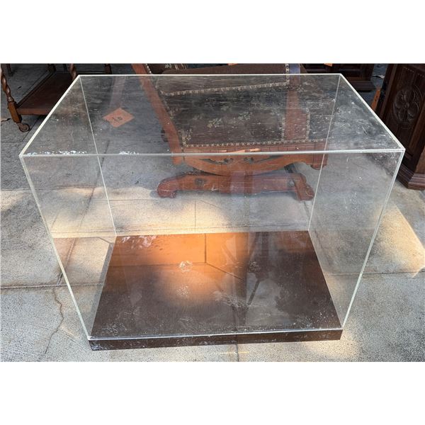 Clear Display Cabinet on Black Base 27" x 16" x 24"H