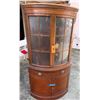 Image 1 : Drexel Wooden Curio Cabinet w/ 2 Doors & Drawer 36" x 70"H