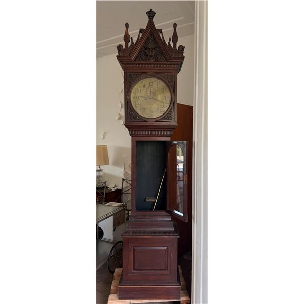 E. Howard & Co Boston Carved Wooden Grandfather Clock
