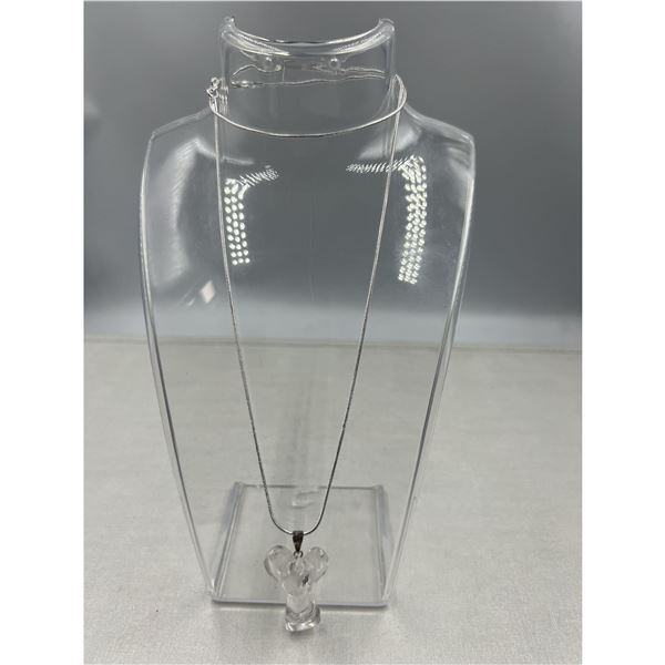 BRAND NEWV S925 SILVER CHAIN WITH CLEAR QUARTZ ANGEL PENDANT