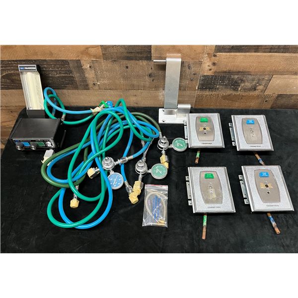 McKesson 70-1500-30 Analor Four B Nitrous Oxide Machine w/ 4 Chemetron Gas Outlets, etc