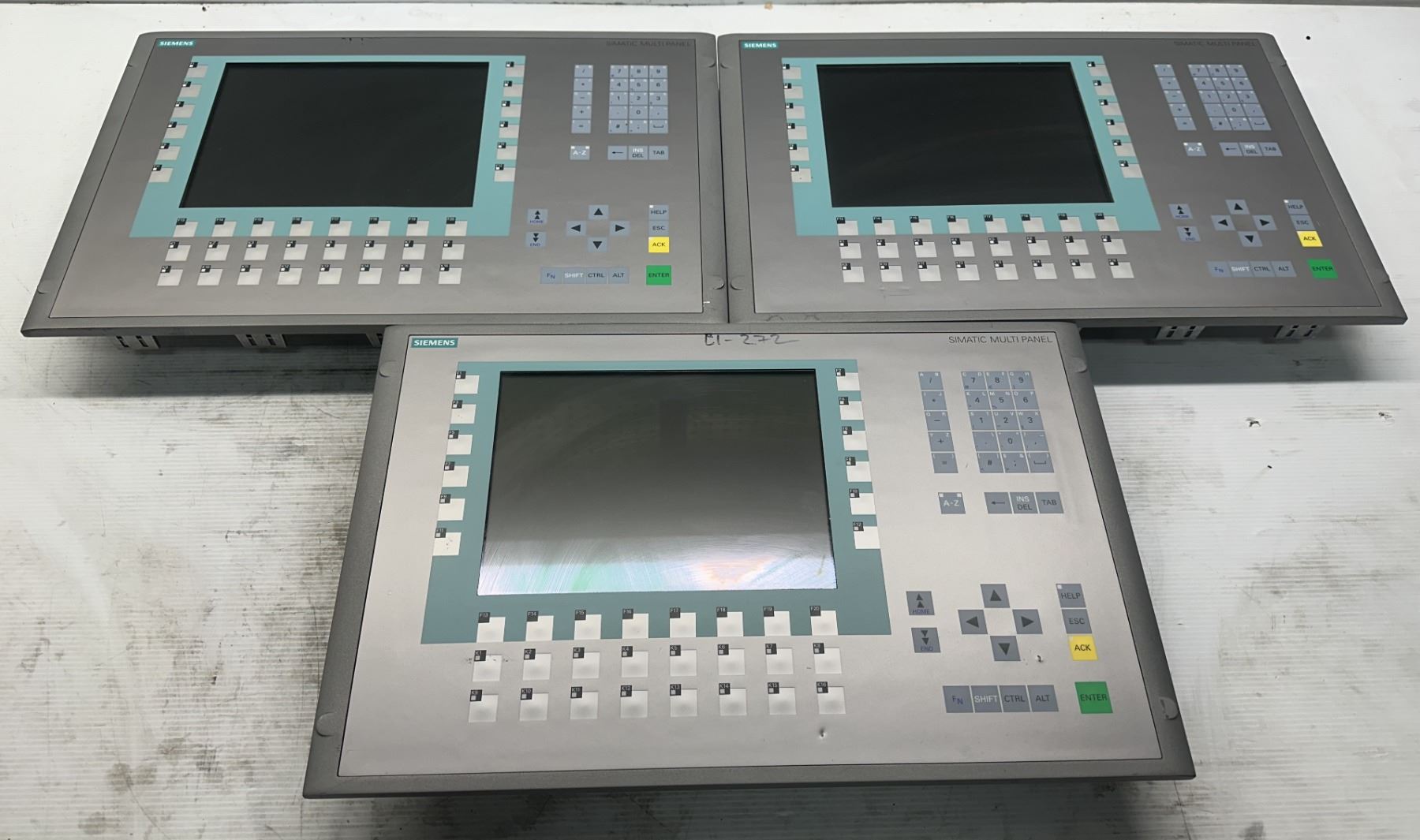 (3) Siemens #6AV6 643-0DD01-1AX1 MP277 10