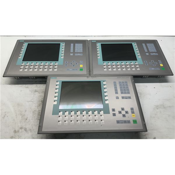 (3) Siemens #6AV6 643-0DD01-1AX1 MP277 10" Key Operator Panels