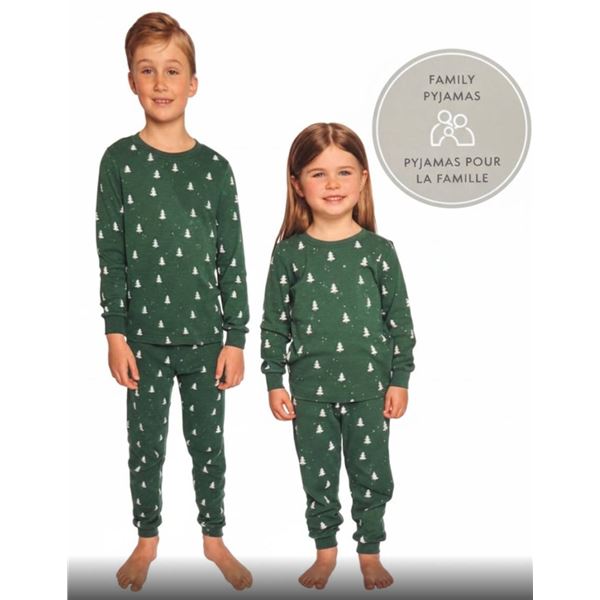 PL by Petit Lem Kids Pajama Set, Green, Size 10/12