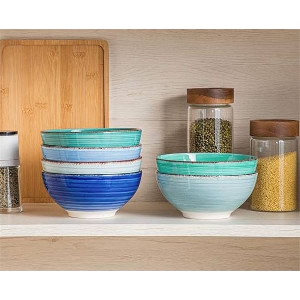 Lot of 5 Vancasso Stoneware Bowls in Gradient Colors