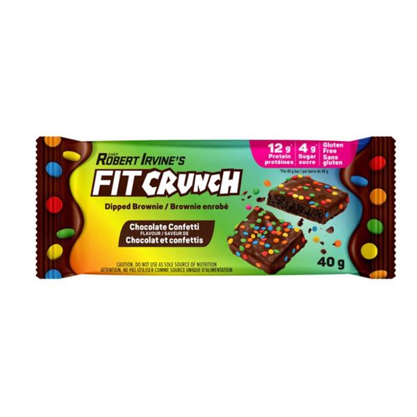 Chef Robert Irvine’s Fit Crunch Chocolate Confetti Dipped Brownie, 18 Count