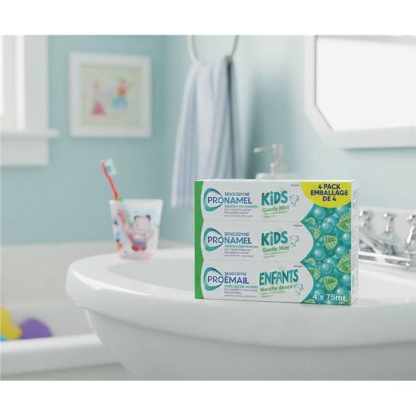 Lot of 4 – Sensodyne Pronamel Kids Gentle Mint 75mL Toothpaste