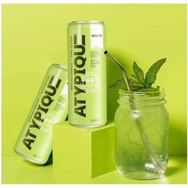 Atypique Non-Alcoholic Mojito 12-Pack, 355 mL Cans