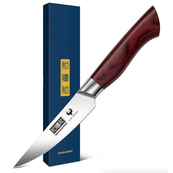 HOSHANHO 3.75 inch Paring Knife, Japanese High Carbon Stainless Steel Small Kitchen Knife, Ultra Sha