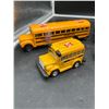 Image 3 : Four Pull Back  Die-Cast Yellow School Bus Toy Vehicles