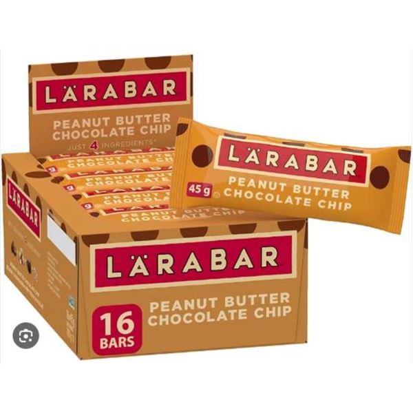 Larabar Peanut Butter Chocolate Chip, 16 x 45g Bars, 720g Total Weight
