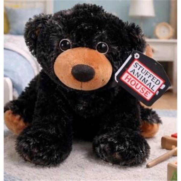 Stuffed Black Bear Plush Toy With Tag