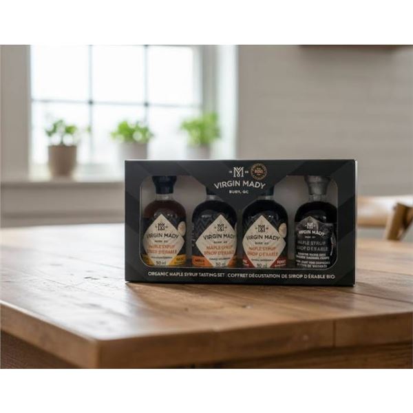 Virgin Mady Organic Maple Syrup Tasting Set – 4 x 50 ml Bottles