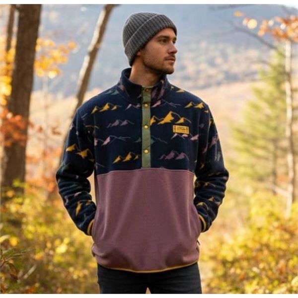 Lago Jasper Alberta Half-Button Fleece Pullover, Size L