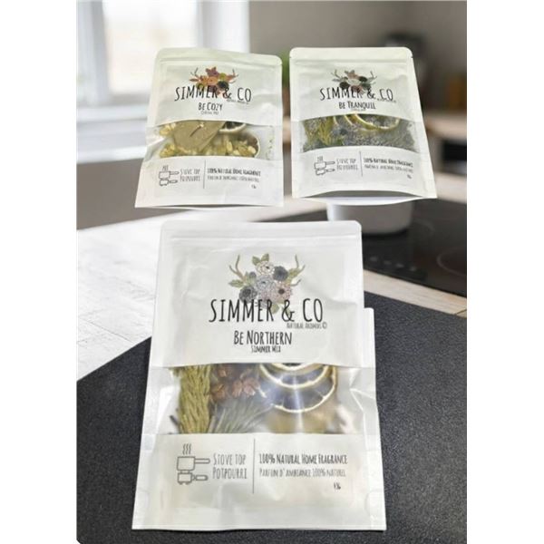 Simmer & Co Stove Top Potpourri Natural Aroma Fragrance – 3 Varieties