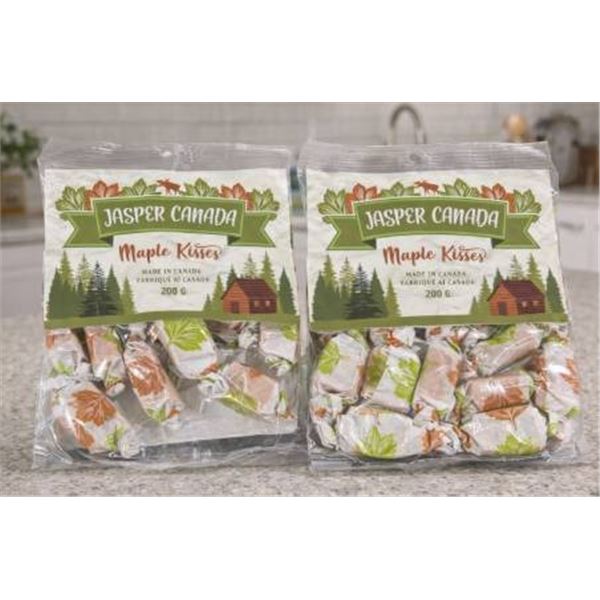 Jasper Canada Maple Kisses Candy, 200g – Lot of 2