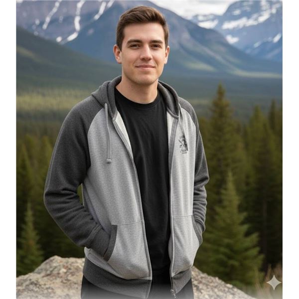 Jasper River Wear Gray Two-Tone Hoodie, Small,