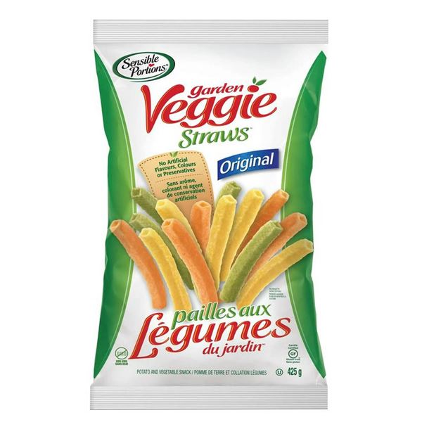 Sensible Portions Veggie Straws, Original Flavor, Single Serving Bags 18 x 425g
