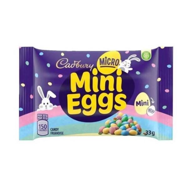 Cadbury Micro Mini Eggs 48 Packs of 33g Each