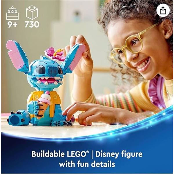 LEGO Disney 43249 Stitch 730 Pieces Set for Ages 9+