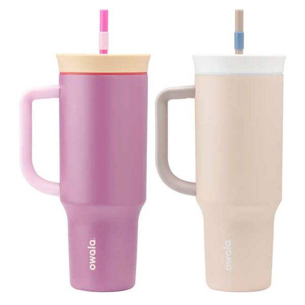 Owala 40 Oz 2-Pack Insulated Tumblers With 2-In-1 Lids.