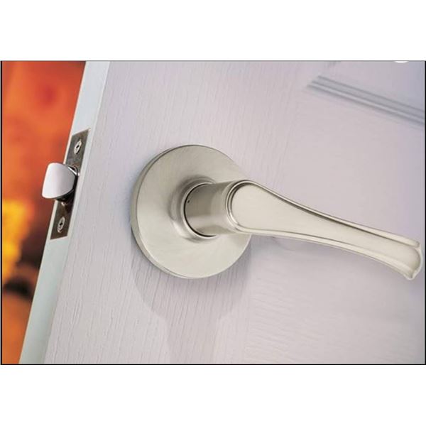 Weiser Grapevine Satin Nickel Door Handle, Reversible Passage Lever, Interior Door Handles