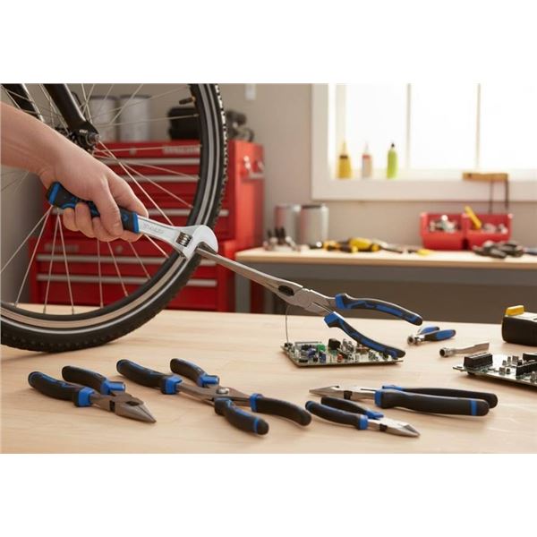 VALU+ 6-Piece Plier and Wrench Set with Multiple Sizes