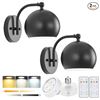 Image 1 : Battery Operated Wall Sconce Set of Two, Modern LED Remote Control Dimmable Wall Lamp, Not Hardwired