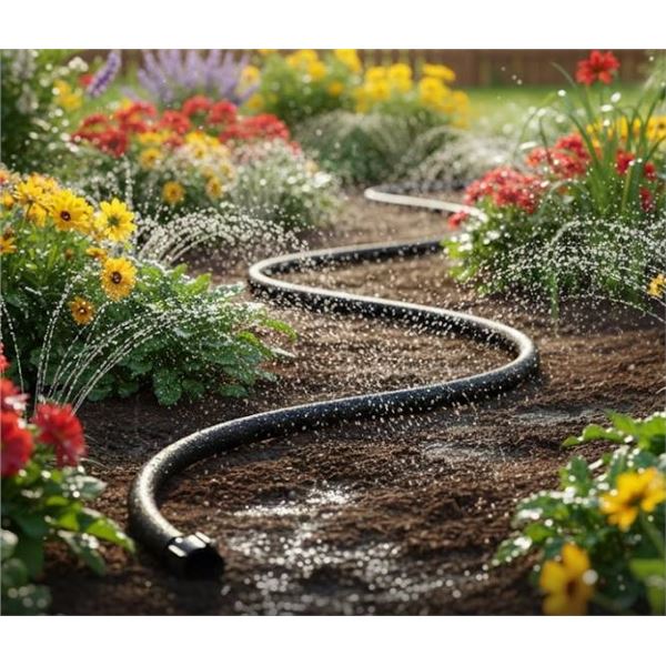 Ace Soaker Hose 50 ft x 3/8 in, Lot of 2, Even Soaking Design