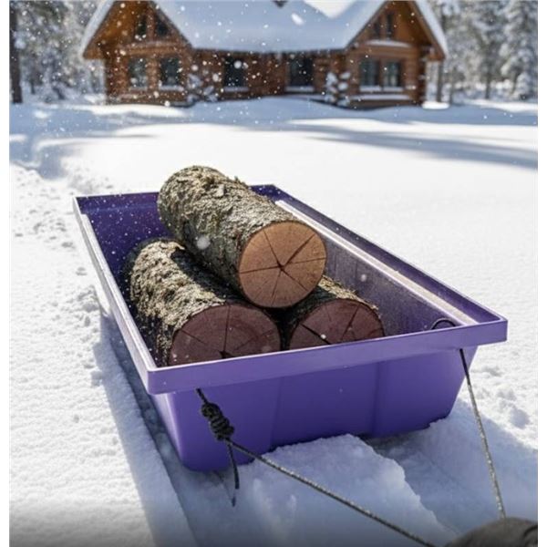 Purple Sled, 23.5 in x 46.5 in, Lightweight and Durable Design **May Vary From Stock Photo**