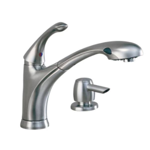 Delta Debonair Pull-out Kitchen Faucet, Stainless Steel Model # 16927-SSSD-DST
