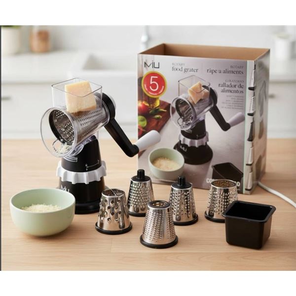 MIU Rotary Food Grater with 5 Interchangeable Blades
