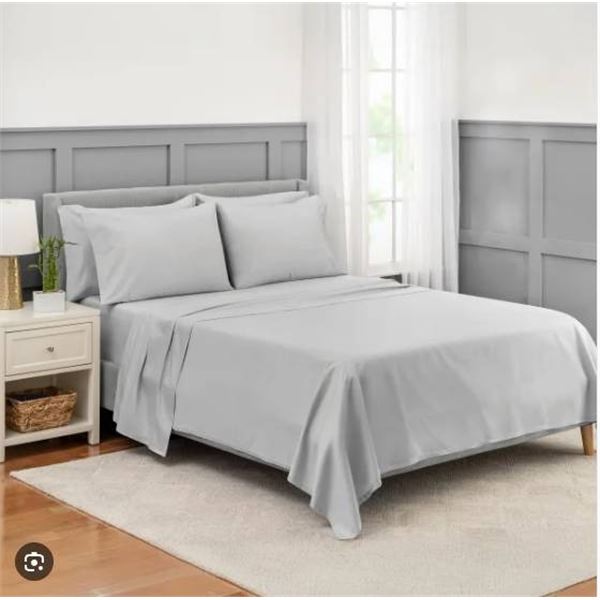 Martha Stewart 6-Piece King Sheet Set in Gray
