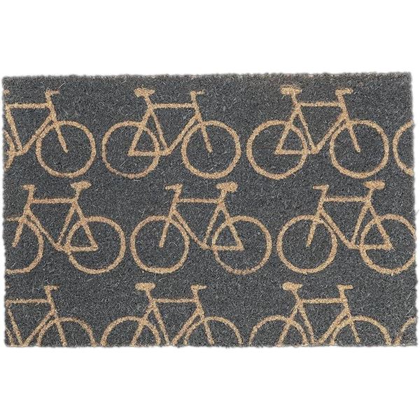 Deco 3025 Rectangular Floor Mat With Bicycle Design