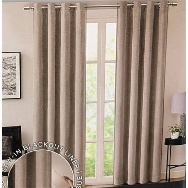 Beautyrest Platinum 100% Blackout Grommet Top Curtain Panels Pair, 90 in. Length