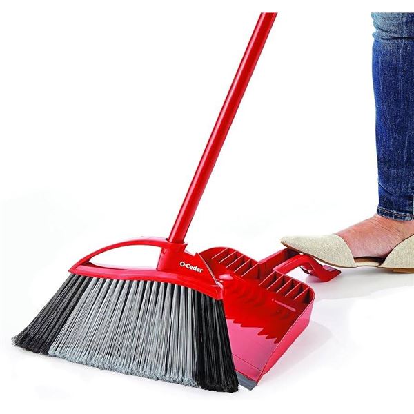 lot of 2 – Vileda Brooms, Dustpan with Step-On Design